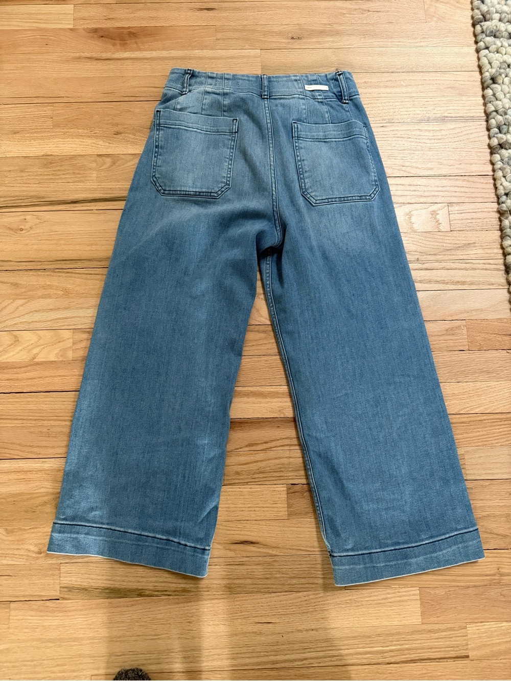 Popular Anthro Colette Crop High-Rise Wide-Leg Jeans, Sz 30 Light Blue by Maeve - Picture 6 of 7